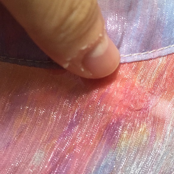 Unif Watercolor Cold Shoulder Blouse - Picture 4 of 4